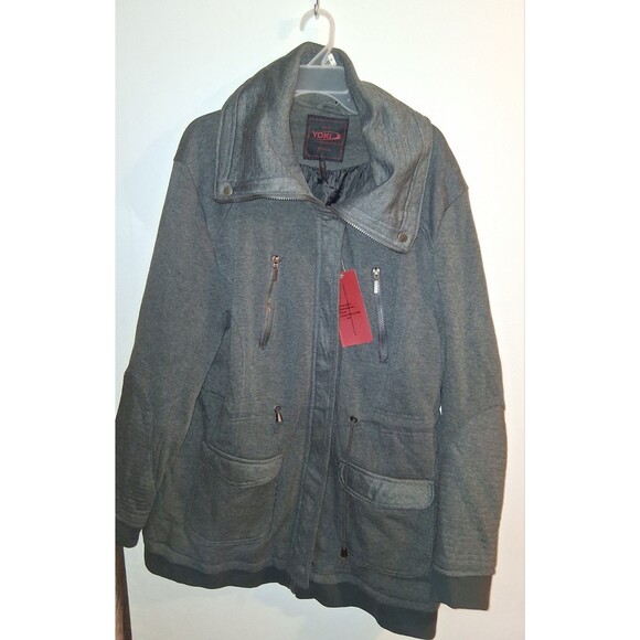 NWT Yoki Gray Long Sleeve Zip Up Jacket Sz 3XL - Picture 1 of 2